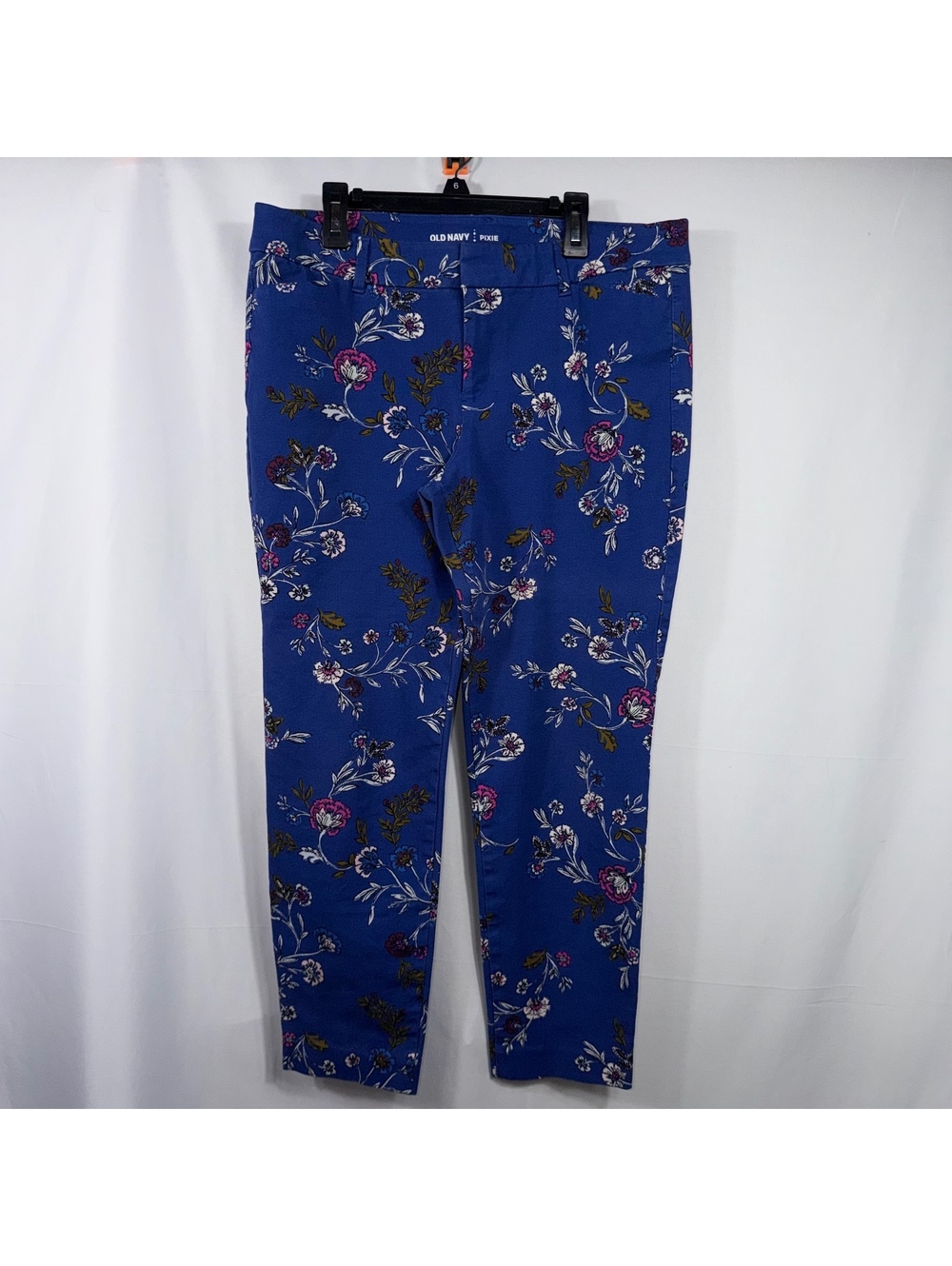 Old Navy Pixie Blue Floral Pants Size 12